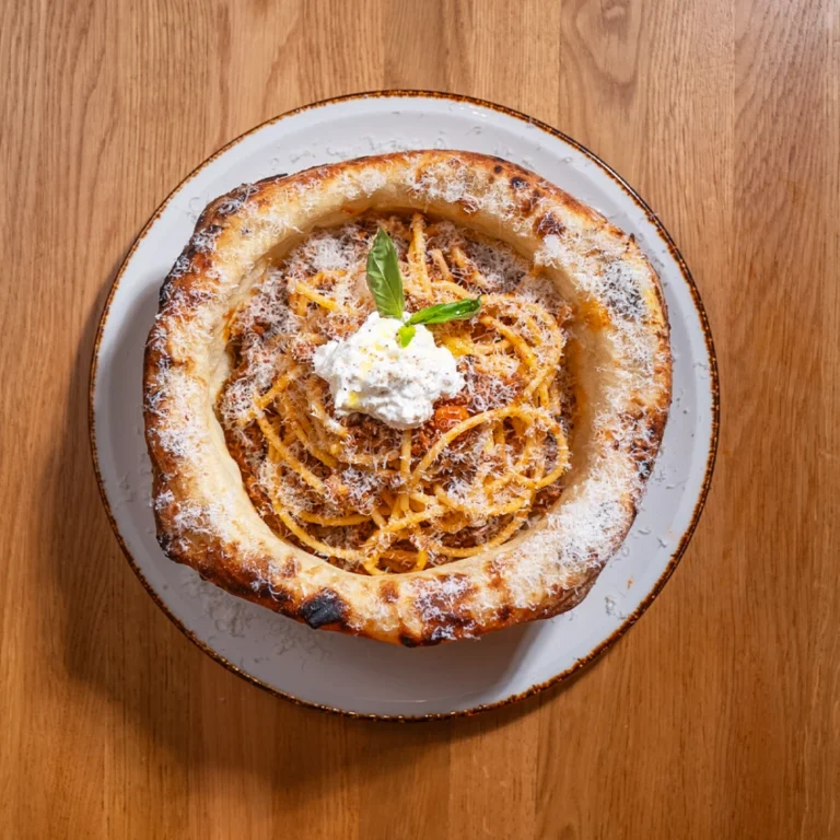 PASTA IN A PIZZA BOWL
